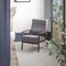 Flash Furniture Gray Faux Linen Arm Chair with Wood Frame IS-IT673317-GY-GG - alternate 1